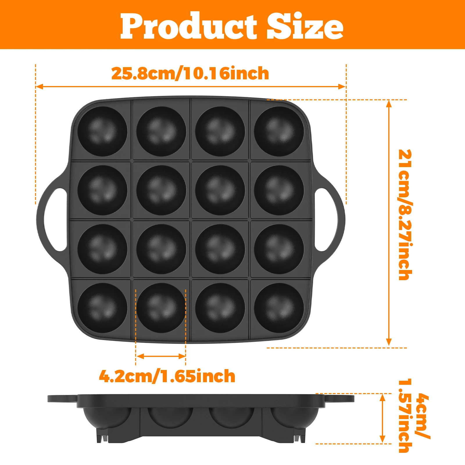 16 Holes Takoyaki Pan Cast Alu – Takoyaki Grill Plate Bewertung und Preis