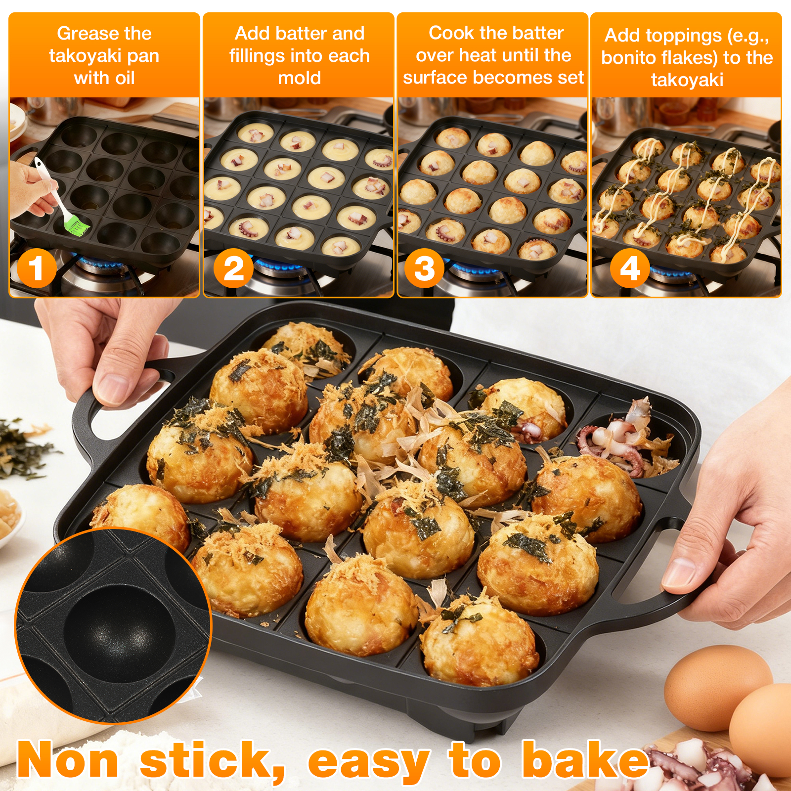 Takoyaki Pan Nonstick Japanese – Takoyaki Grill Plate Bewertung und Preis