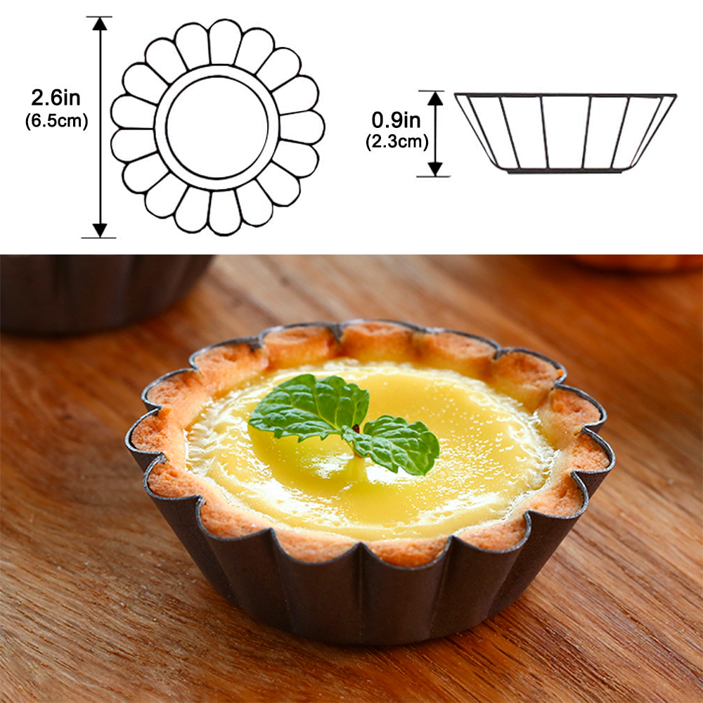 12Pcs Pan Mold Tart Quiche Fla – Egg Waffle Pan Bewertung und Preis