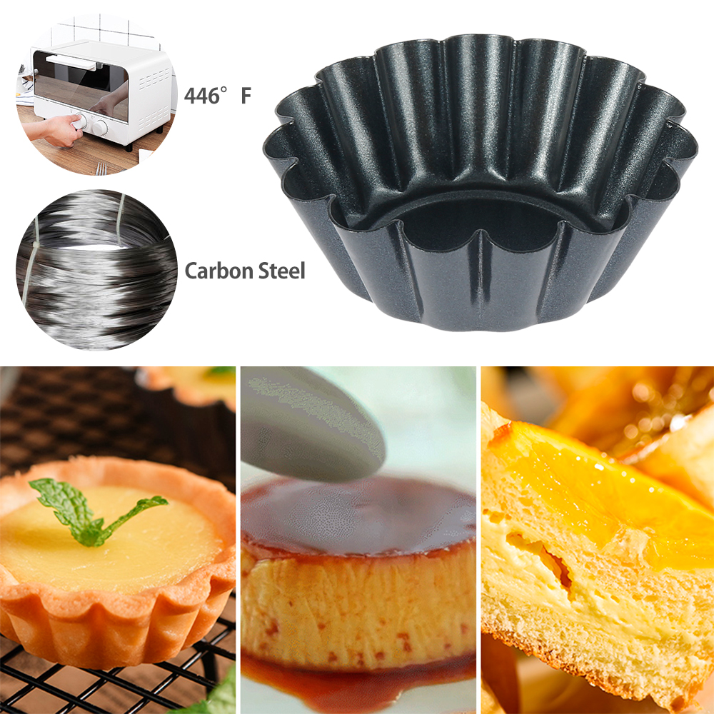 12Pcs Pan Mold Tart Quiche Fla – Egg Waffle Pan Bewertung und Preis
