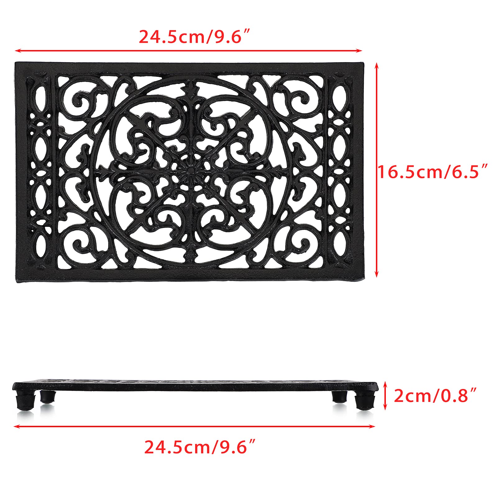 Rectangle Cast Iron Trivet Hea – Cast Iron Corn Bewertung und Preis