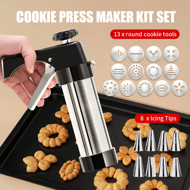 Cookie Press Gun Kit Stainless – Churros Maker Gun Bewertung und Preis