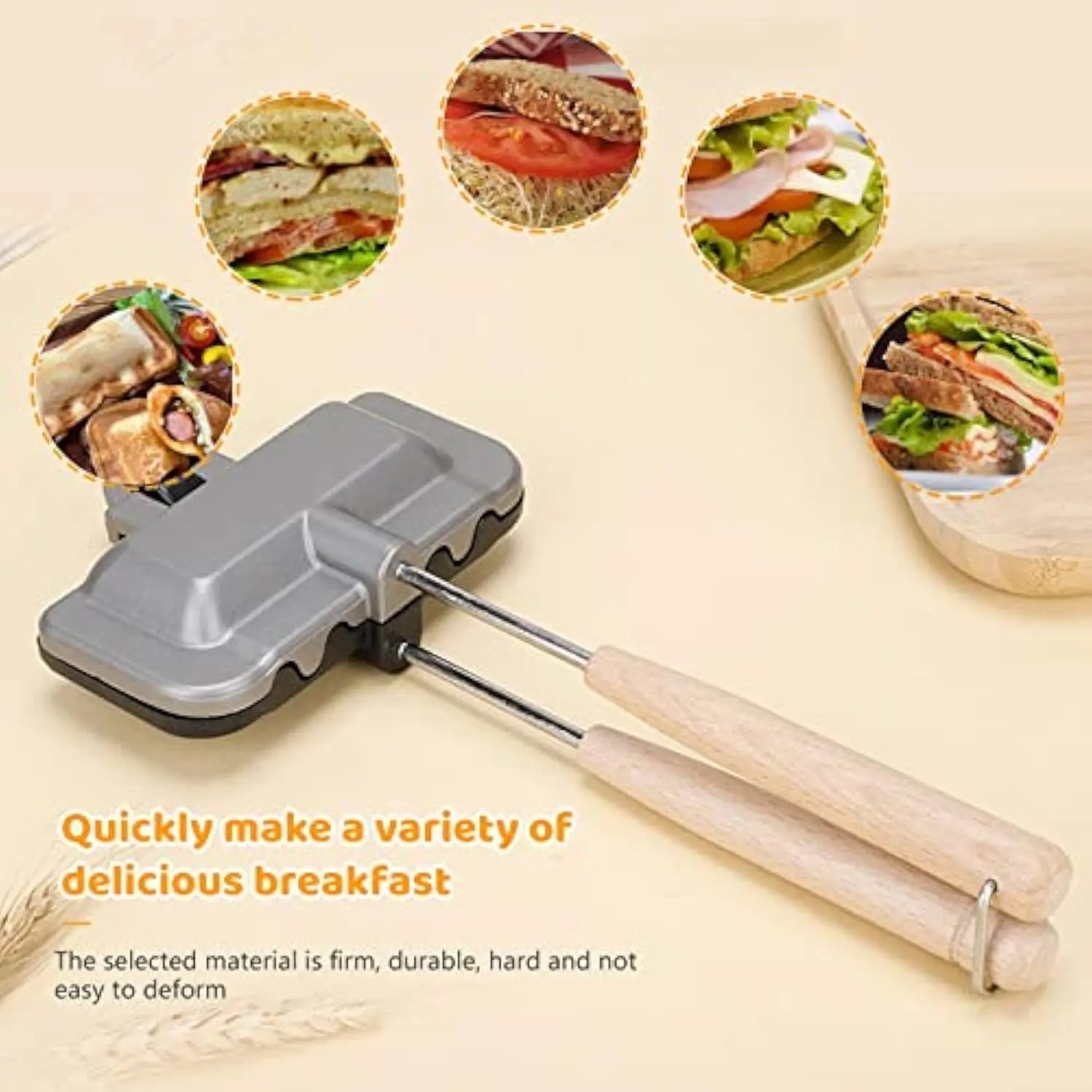 Breakfast Sandwich Maker, 4w1h – Hot Dog Press Bewertung und Preis