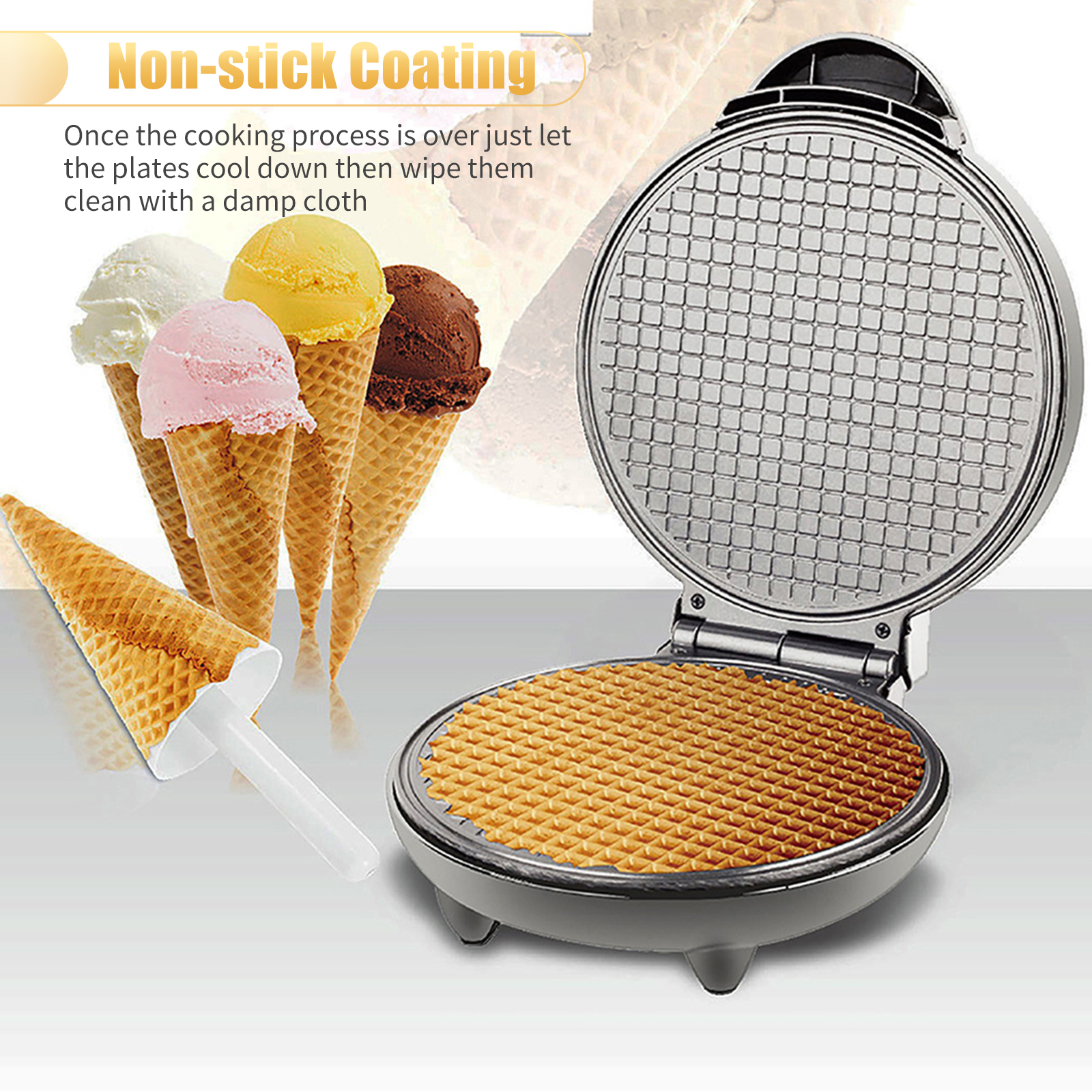 1200W Waffle Maker Nonstick Ba – Waffle Cone Maker Bewertung und Preis