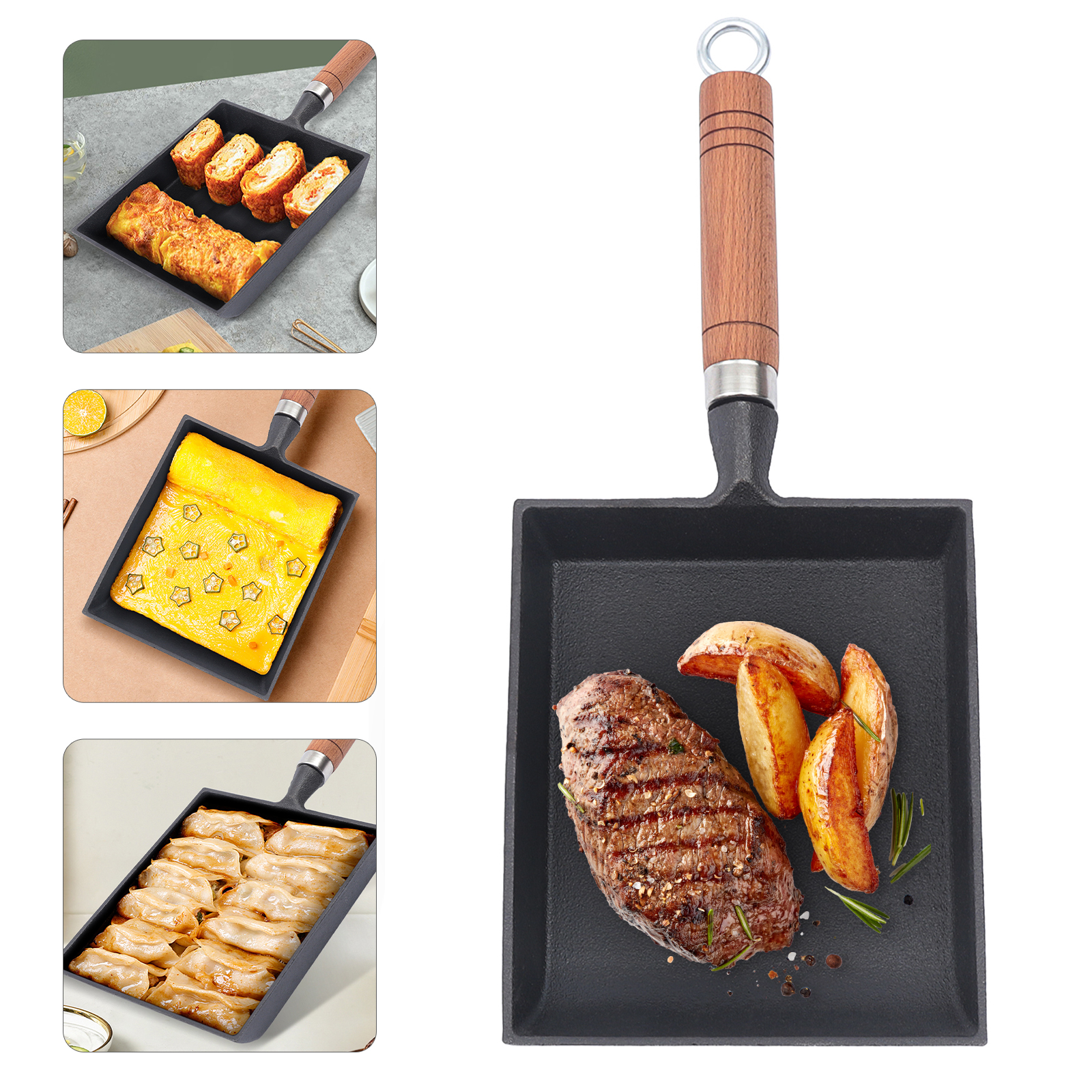 1PCS Egg Fry Pan Square Cast I – Cast Iron Corn Bewertung und Preis