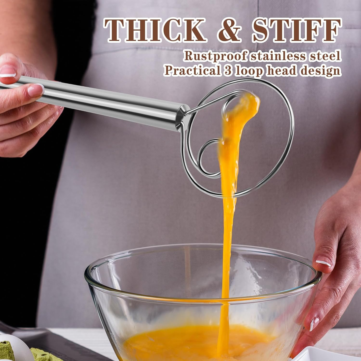 Danish Dough Whisk - Stainless – Danish Pancake Pan Bewertung und Preis