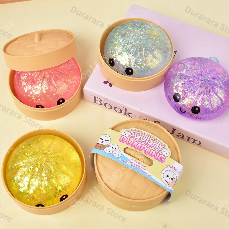 Glitter Dumpling Squishy Toy,  – Bao Steamer Bamboo Bewertung und Preis