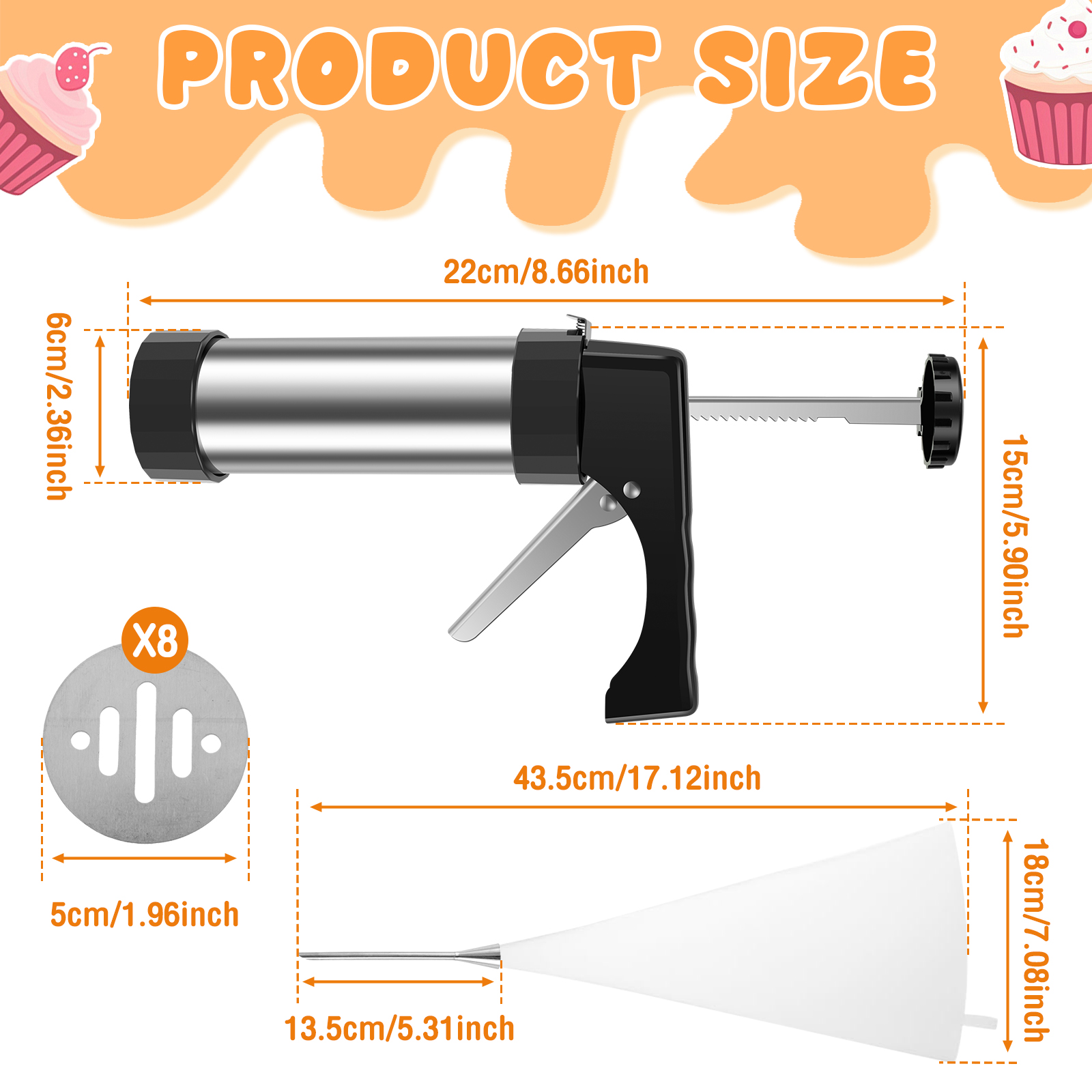 Stainless Steel Cookie Gun Chu – Churros Maker Gun Bewertung und Preis