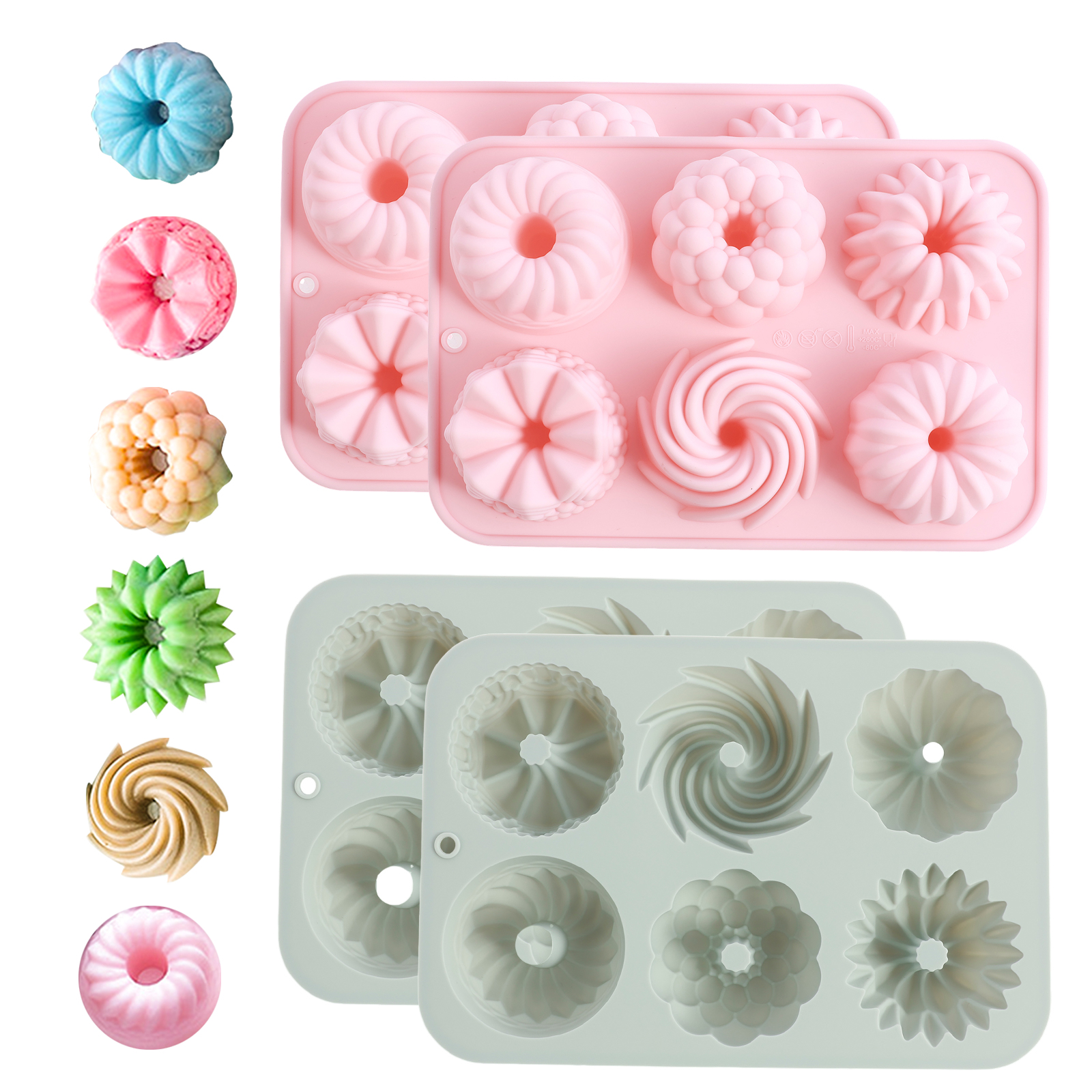 6-Cavity Silicone Fluted Tube  – Donut Mold Silicone Bewertung und Preis