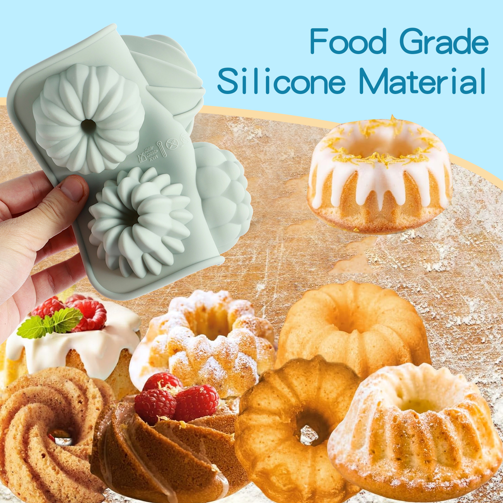 6-Cavity Silicone Fluted Tube  – Donut Mold Silicone Bewertung und Preis
