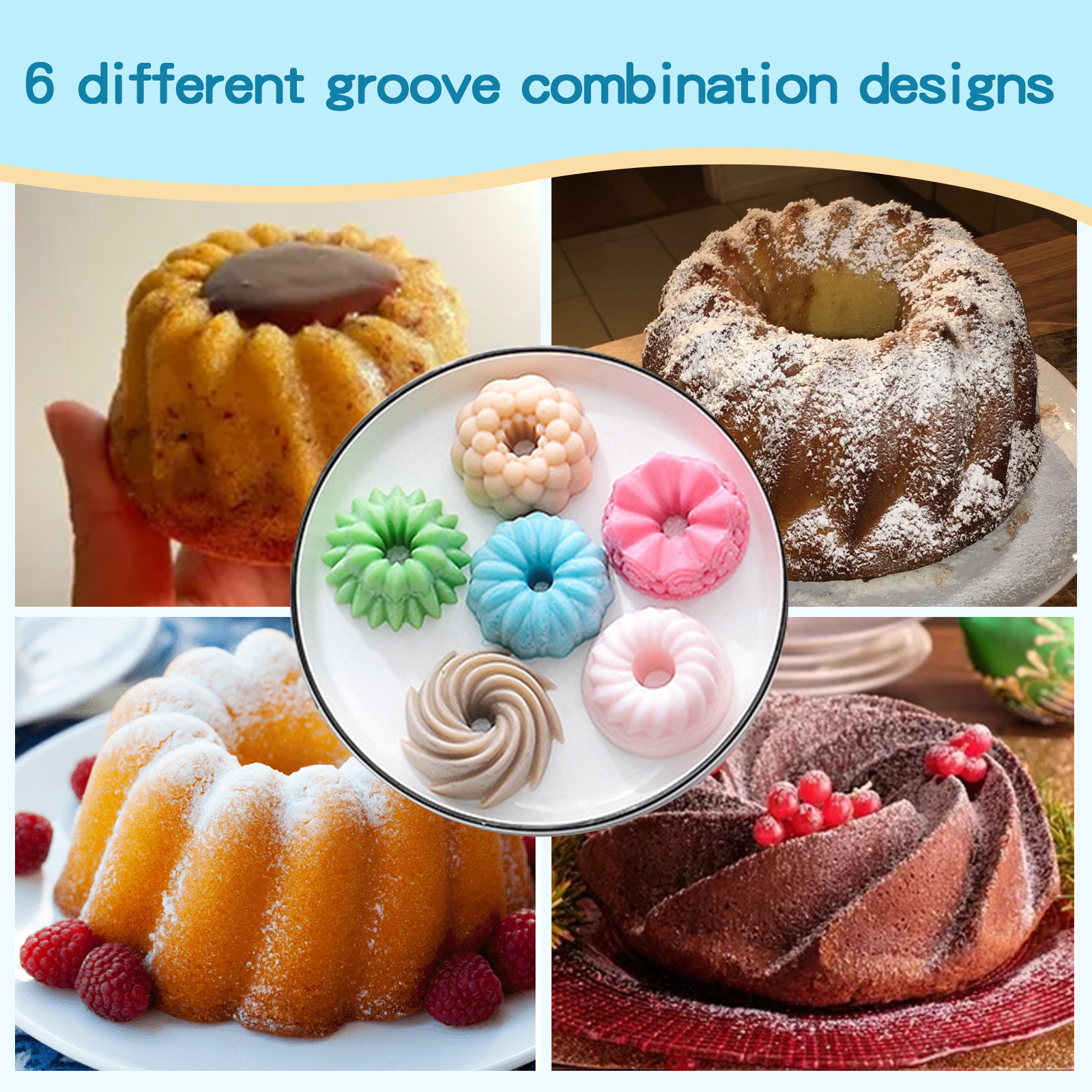 6-Cavity Silicone Fluted Tube  – Donut Mold Silicone Bewertung und Preis
