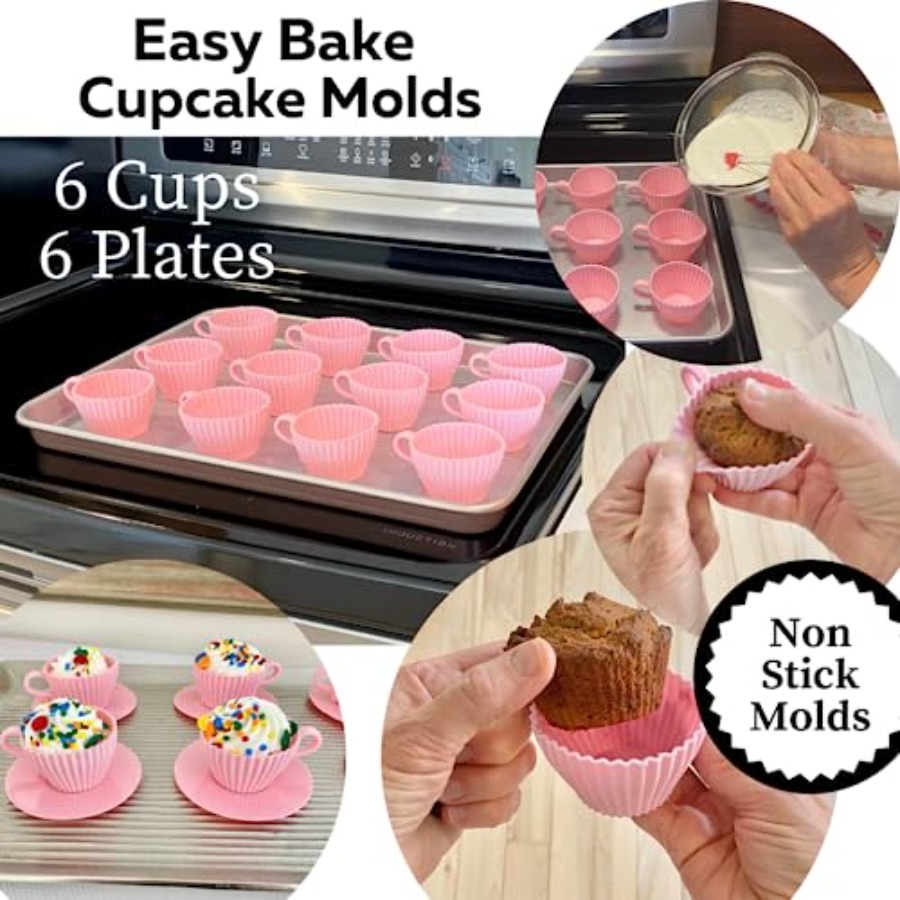 Silicone Teacup Set 12 Pc - Cu – Donut Mold Silicone Bewertung und Preis