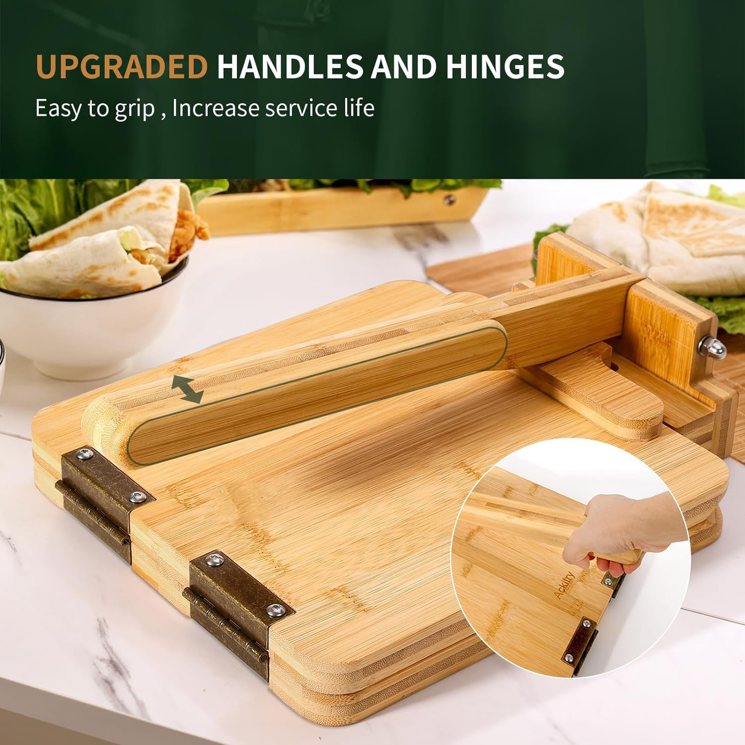 Hot-selling bamboo and wood to – Dumpling Press Set Bewertung und Preis