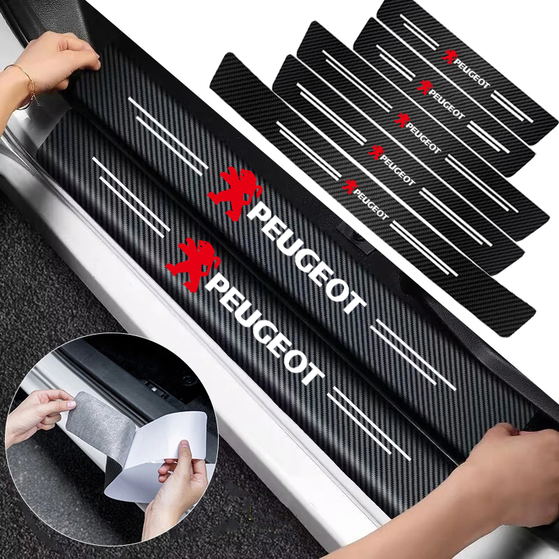 1/4/5Pcs Car Door Sill Scuff P – Crepe Pan Carbon Bewertung und Preis