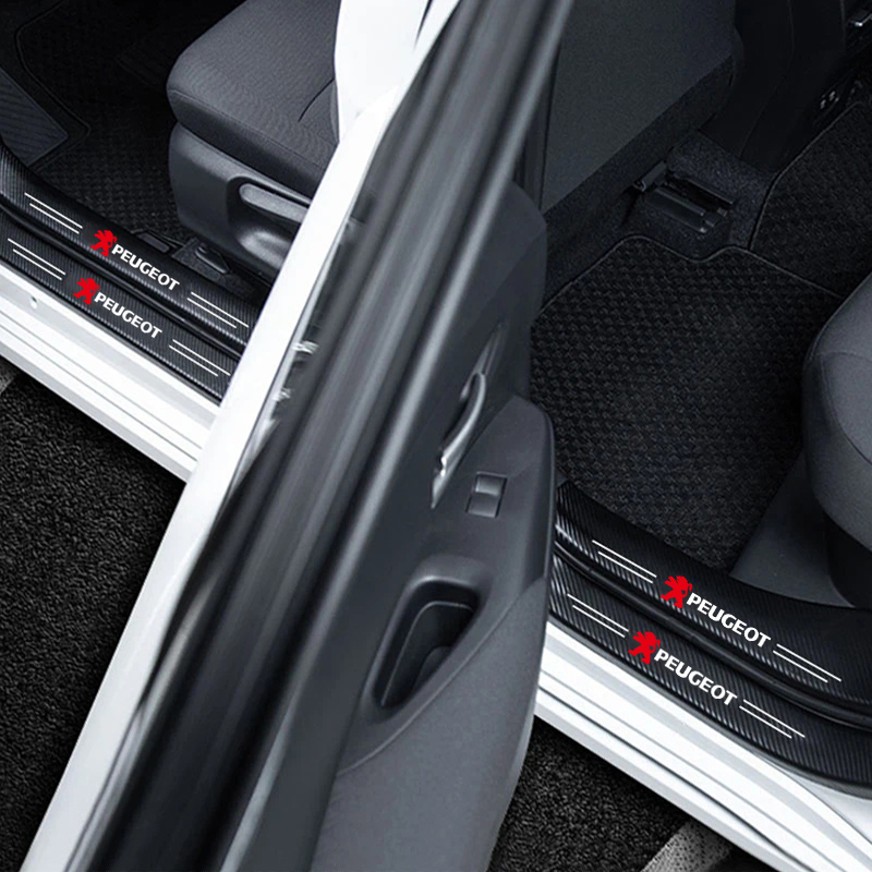 1/4/5Pcs Car Door Sill Scuff P – Crepe Pan Carbon Bewertung und Preis