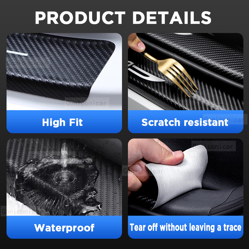 Car Door Sills Scuff Plate Thr – Crepe Pan Carbon Bewertung und Preis