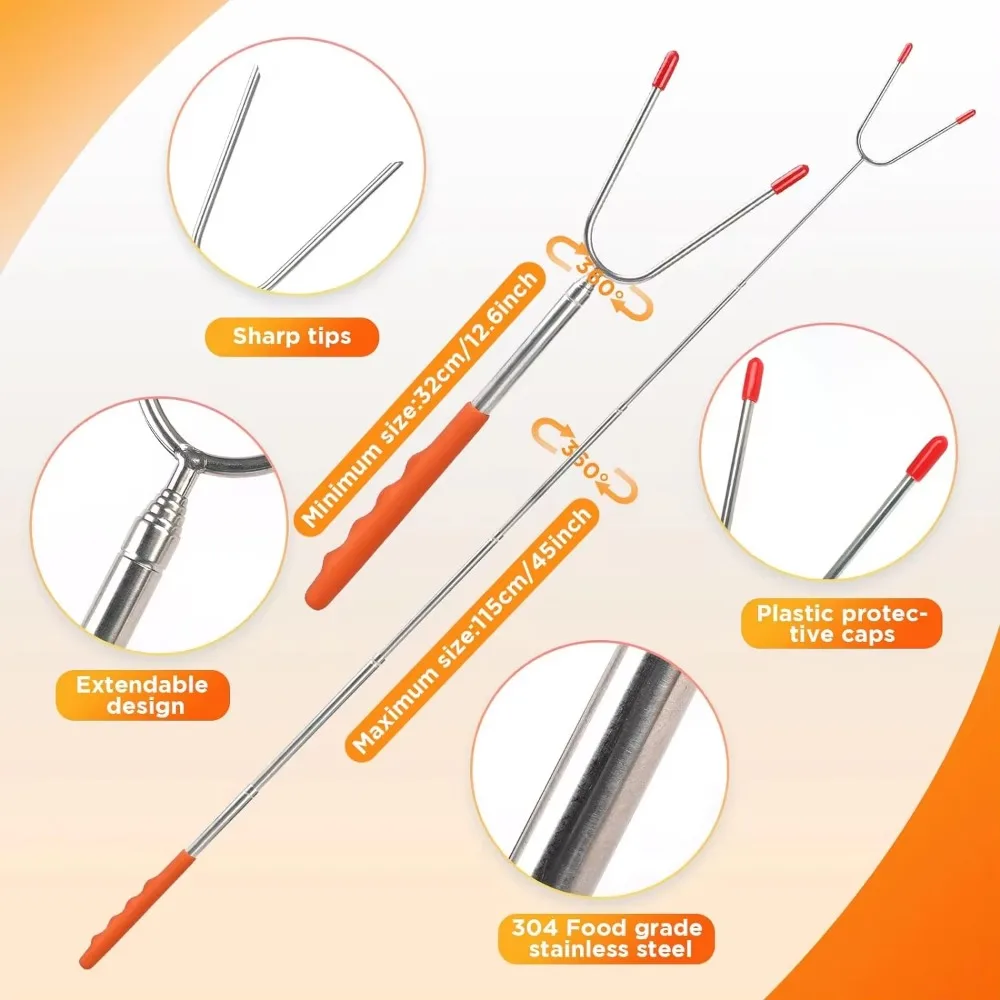 5/6/10pcs Telescopic BBQ Forks – Hot Dog Press Bewertung und Preis