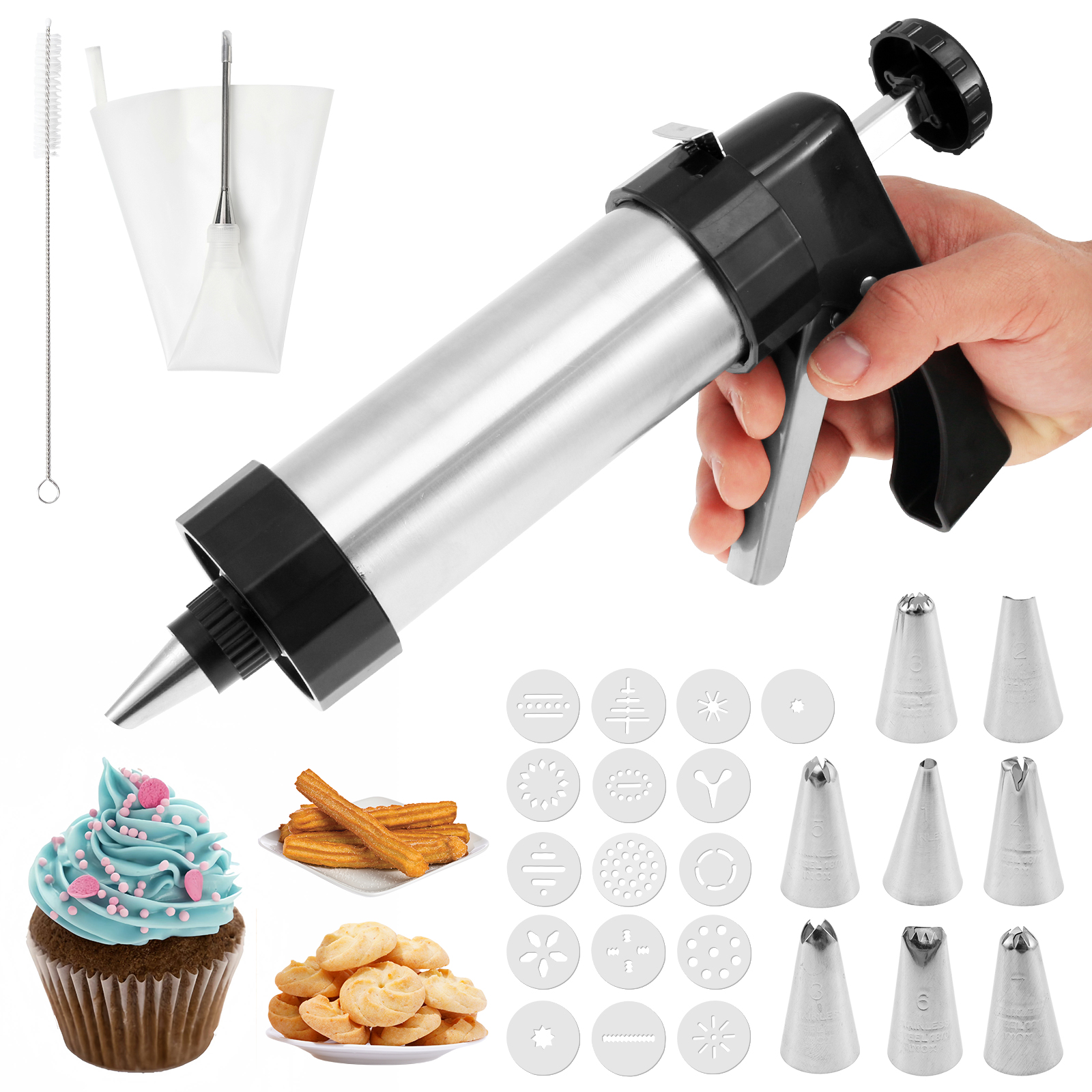 Stainless Steel Cookie Gun Chu – Churros Maker Gun Bewertung und Preis